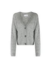 V-Neck Button-Up Alpaca Wool Cardigan Paloma Melange - GANNI - BALAAN 2