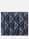 Compact Wallet Navy Blue CD Diamond Canvas - DIOR - BALAAN 1