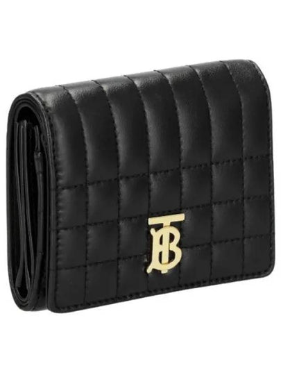 Lola Small Quilted Leather Folding Wallet Black Light Gold - BURBERRY - BALAAN 2