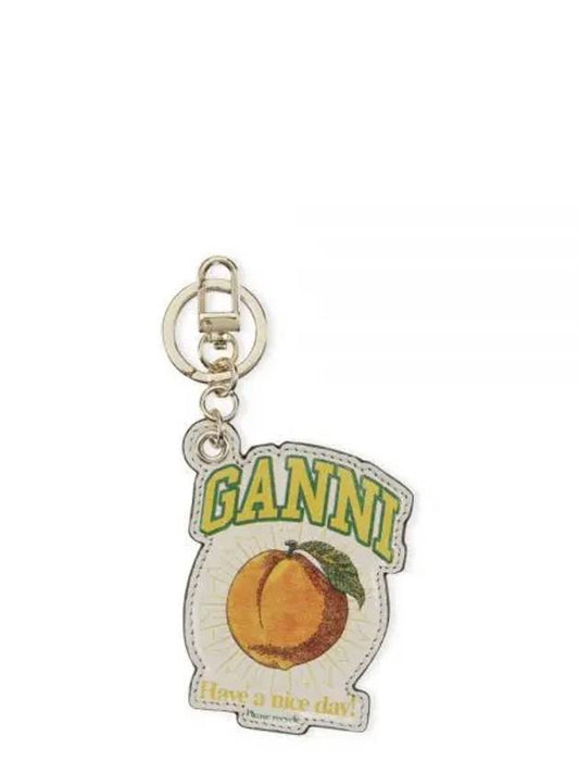 Peach Keyring Beige - GANNI - BALAAN 2