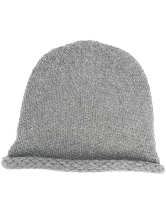 Chunky Knit Wool Beanie Grey - KENZO - BALAAN 1