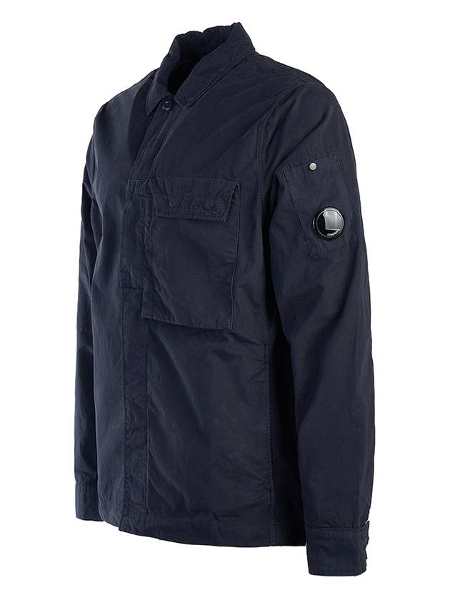 Lens Waffen Pocket Long Sleeve Shirt Navy - CP COMPANY - BALAAN 3