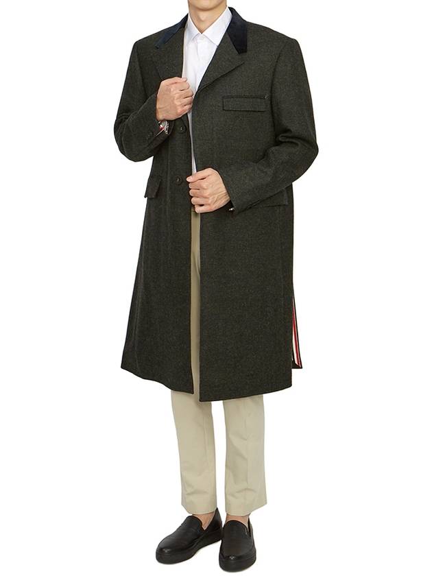 Classic Chesterfield Oversized Single Coat Green - THOM BROWNE - BALAAN 7