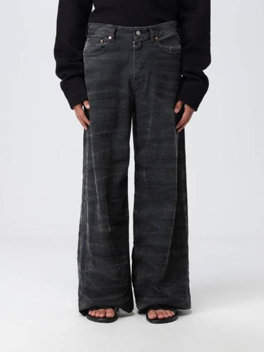 Denim Cotton Wide Jeans Black - MAISON MARGIELA - BALAAN 1