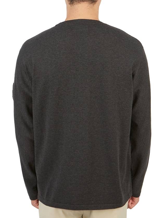 Shadow Project Crewneck Light Cotton Knit Top Charcoal - STONE ISLAND - BALAAN 5