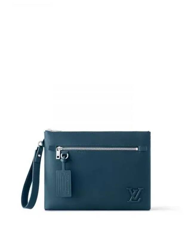 Takeoff Leather Pouch Bag Blue - LOUIS VUITTON - BALAAN 2