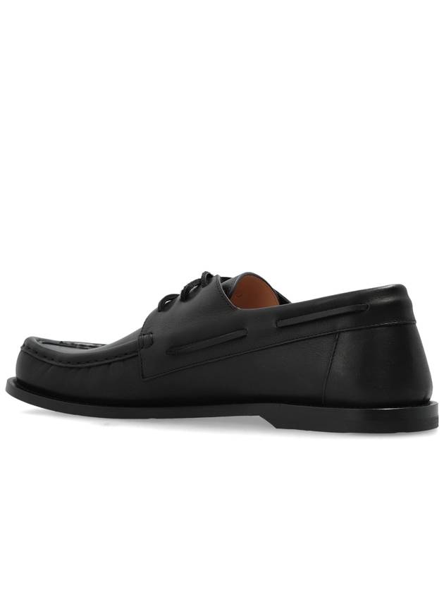 Loewe Shoes Campo Type Boat Shoe, Men's, Black - LOEWE - BALAAN 5