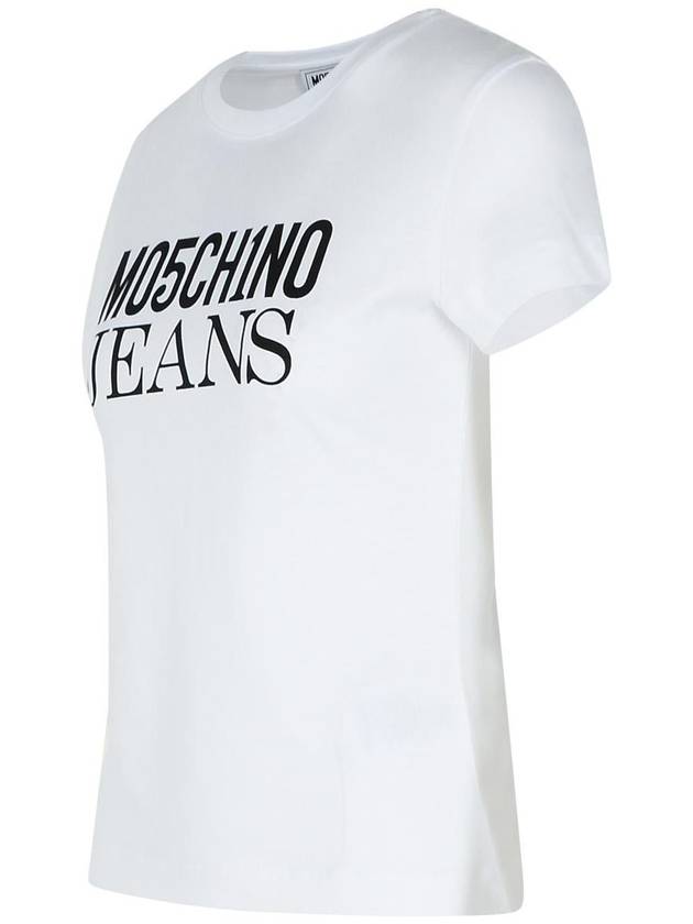 Moschino Jeans White Cotton T-Shirt - MOSCHINO - BALAAN 2