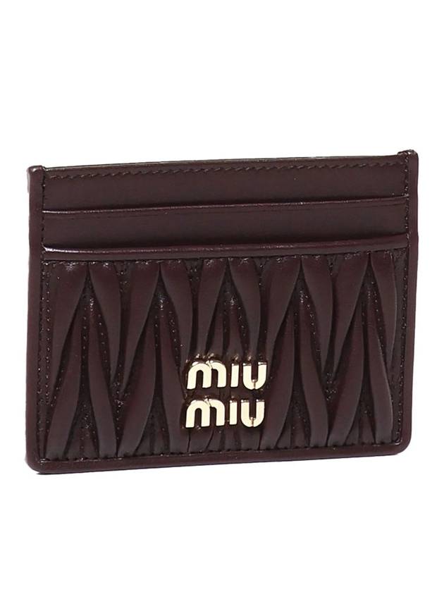 Matelassé leather card holder - MIU MIU - BALAAN 3