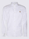 Fox Head Embroidery Long Sleeve Shirt White - MAISON KITSUNE - BALAAN 2