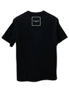 Back Logo Square Label Cotton Short Sleeve T-Shirt Black - WOOYOUNGMI - BALAAN 4