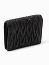 Matelasse Leather Half Wallet Black - MIU MIU - BALAAN 9