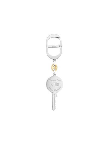 Cannage Finish Brass Keyring Silver - DIOR - BALAAN 1