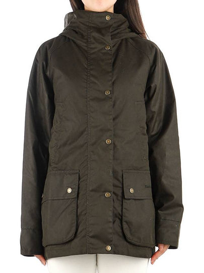 Arley Wax Hooded Jacket Khaki - BARBOUR - BALAAN 2