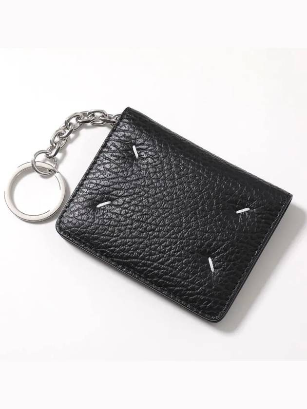 4 Stitch Keyring Card Wallet Black - MAISON MARGIELA - BALAAN 2