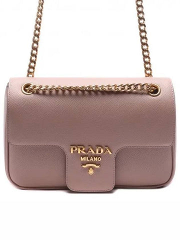 Women s Saffiano Gold Logo Chain Shoulder Bag 1BD193 2B1N F0236 V COO 21F 1214665 - PRADA - BALAAN 1