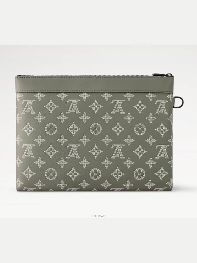 M12499 Monogram Shadow Pochette Togo Clutch Bag - LOUIS VUITTON - BALAAN 4