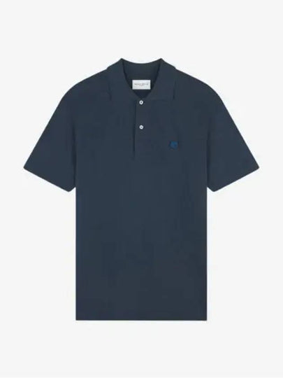 Bold Fox Head Patch Comfort Short Sleeve Polo Shirt Ink Blue - MAISON KITSUNE - BALAAN 2