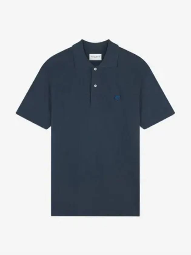 Bold Fox Head Patch Comfort Short Sleeve Polo Shirt Ink Blue - MAISON KITSUNE - BALAAN 3