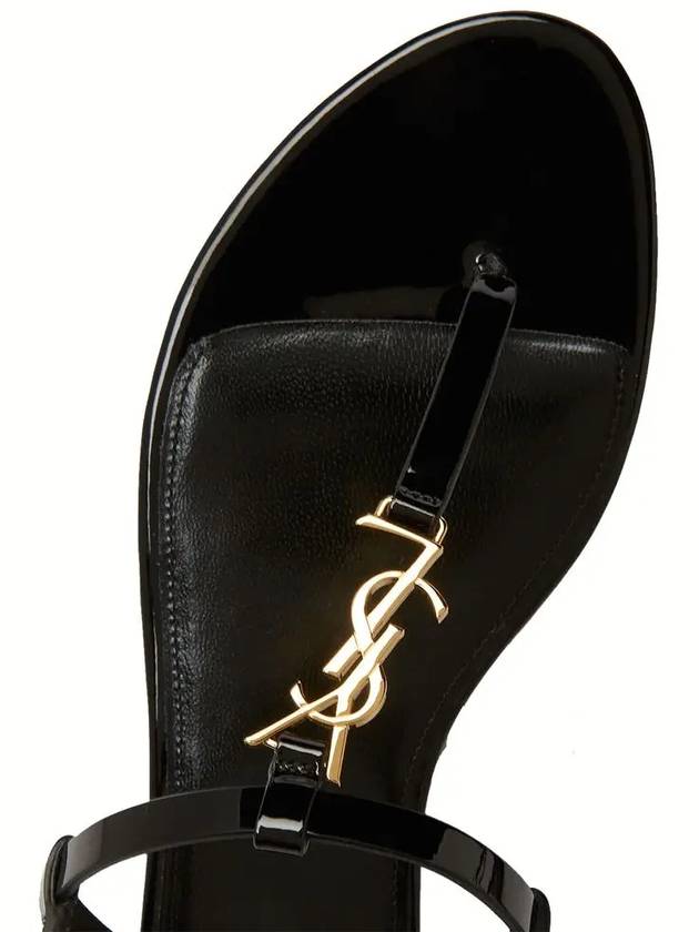 Women's Monogram Cassandra Sandals Black - SAINT LAURENT - BALAAN 5