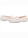 Women's Gommino Leather Driving Shoes White - TOD'S - BALAAN 3