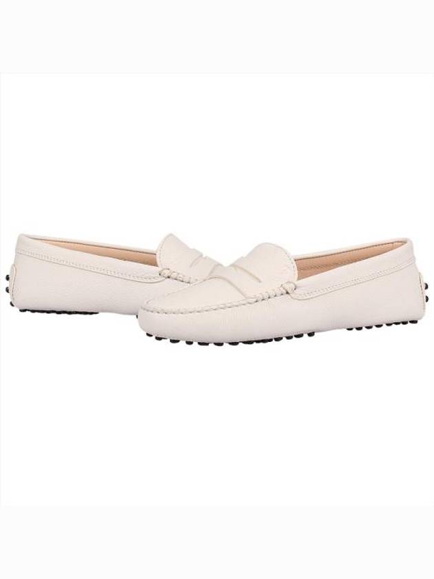 Women's Gommino Leather Driving Shoes White - TOD'S - BALAAN 3