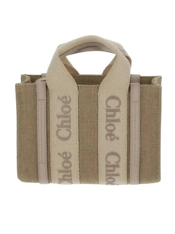 Woody Mini Tote Bag Beige - CHLOE - BALAAN 1