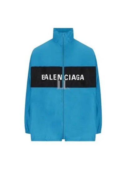 Logo Print Nylon Windbreaker Blue - BALENCIAGA - BALAAN 2