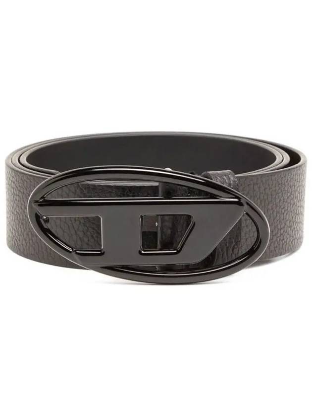 B 1DR Leather Belt Black - DIESEL - BALAAN 2