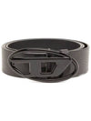 B 1DR Leather Belt Black - DIESEL - BALAAN 3