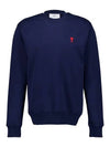 Small Heart Logo Sweatshirt Navy - AMI - BALAAN 2