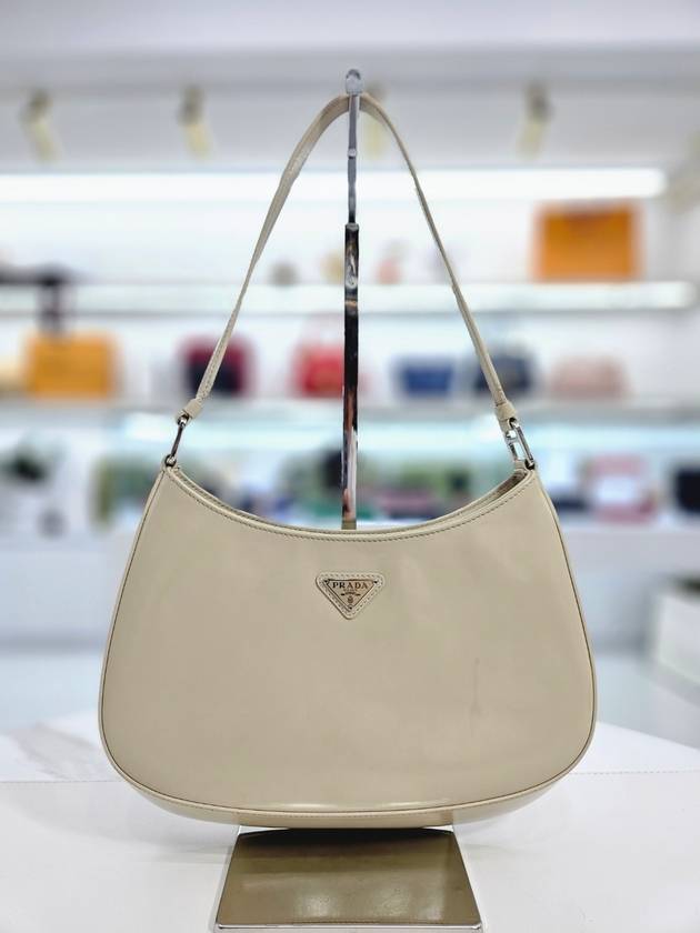 Cleo Brushed Beige Hobo Bag 1BC499 Z06 - PRADA - BALAAN 1