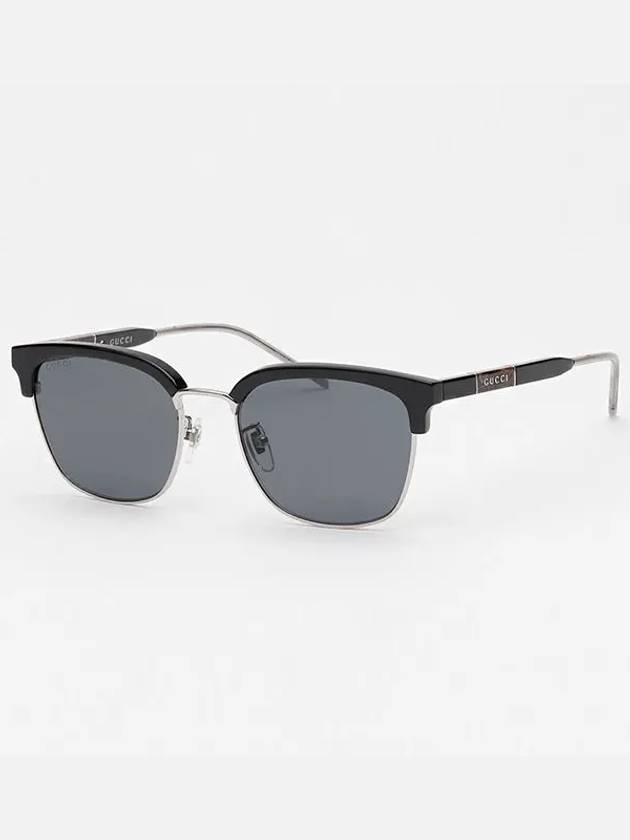 Eyewear Square Frame Gold Rim Sunglasses Black - GUCCI - BALAAN 5