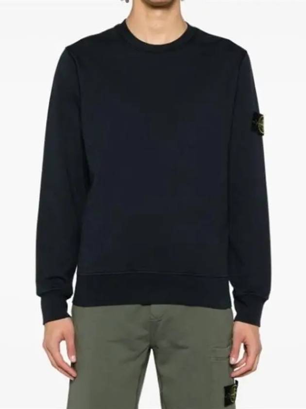 Wappen Patch Garment Dyed Sweatshirt Navy - STONE ISLAND - BALAAN 7