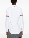 RWB Stripe Button Shirt White - THOM BROWNE - BALAAN 6