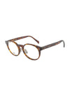 Eyewear Logo Round Eyeglasses Havana - CELINE - BALAAN 1