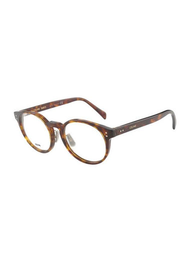 Eyewear Logo Round Eyeglasses Havana - CELINE - BALAAN 1