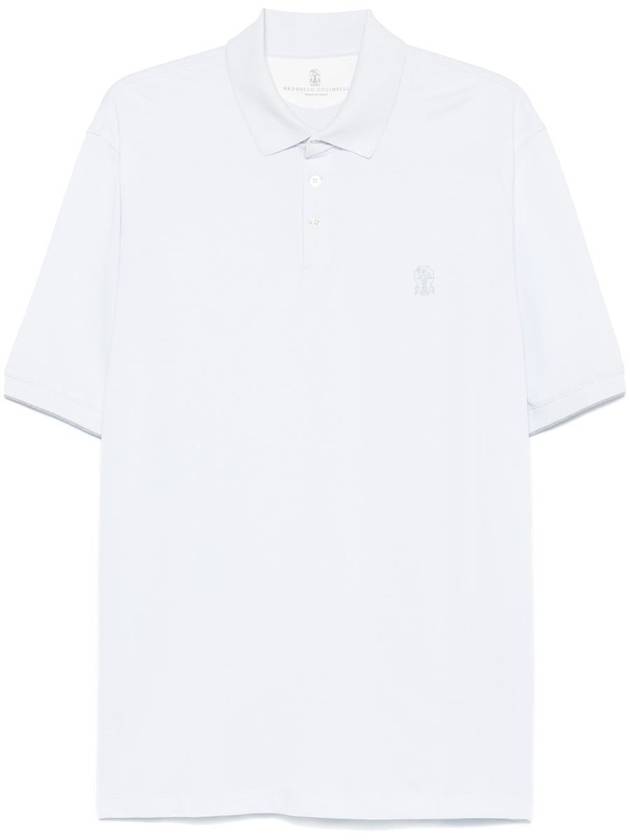 Logo short sleeve t shirt light blue - BRUNELLO CUCINELLI - BALAAN 2