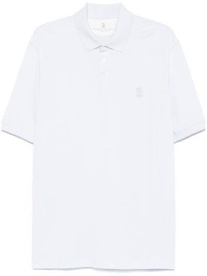 Logo short sleeve t shirt light blue - BRUNELLO CUCINELLI - BALAAN 2