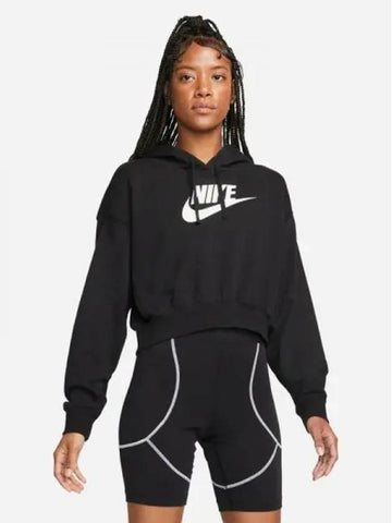 Women s Sportswear Club Fleece Oversized Crop Graphic Hoodie 010 - NIKE - BALAAN 1