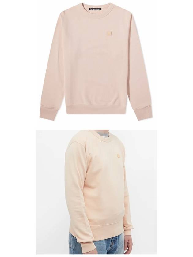 Face Patch Crew Neck Sweatshirt Powder Pink - ACNE STUDIOS - BALAAN 5