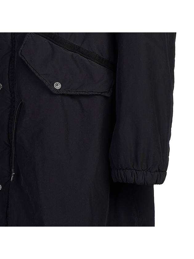 David Compass Badge Long Raincoat Black - STONE ISLAND - BALAAN 8