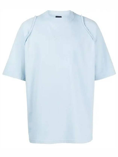 Camargue Embroidered Logo Cotton Short Sleeve T-shirt Light Blue - JACQUEMUS - BALAAN 2