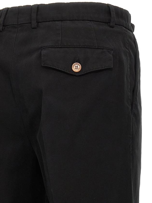 Pleated Detail Chino Straight Pants Black - BRUNELLO CUCINELLI - BALAAN 5