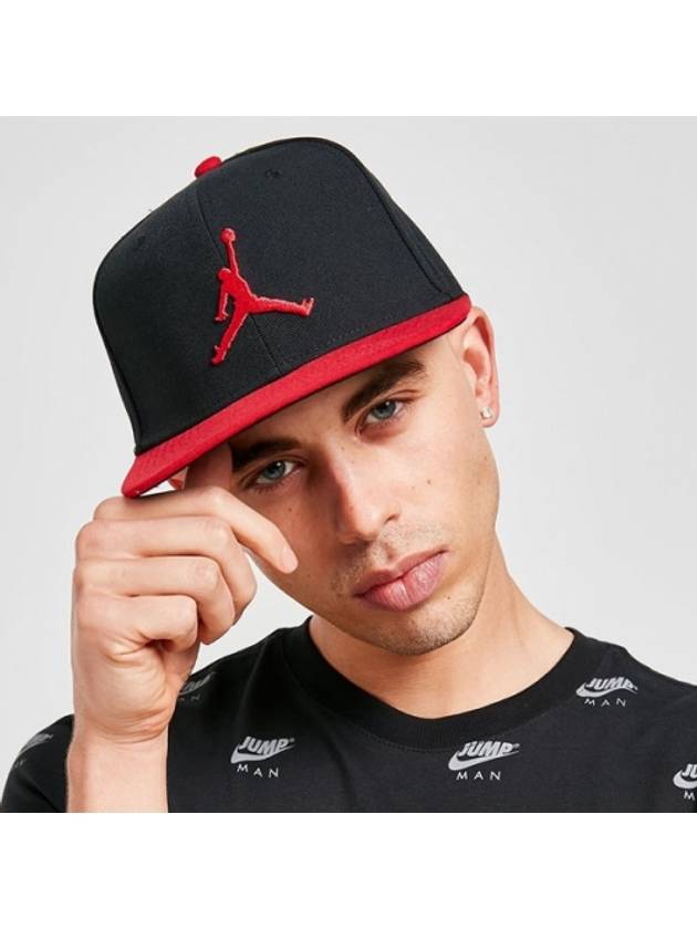 Jordan Pro Jumpman JUMPMAN Embroidered Logo Snapback Black - NIKE - BALAAN.