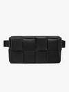 Intrecciato Small Cassette Belt Bag Black - BOTTEGA VENETA - BALAAN 2