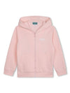 Kids Logo Hooded Jacket Light Pink - KENZO - BALAAN 1