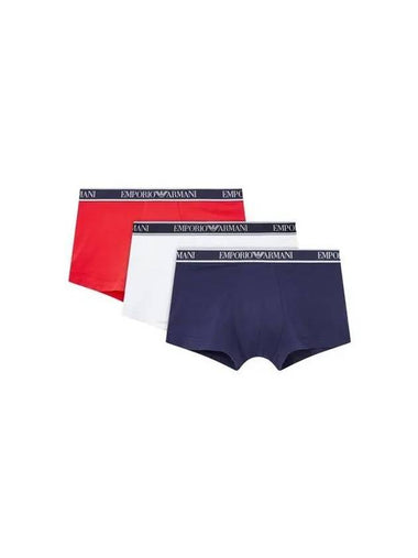 UNDERWEAR Available exclusively online Men s Trimming Logo Banding Cotton Drawn 3PACK Multi 270124 - EMPORIO ARMANI - BALAAN 1