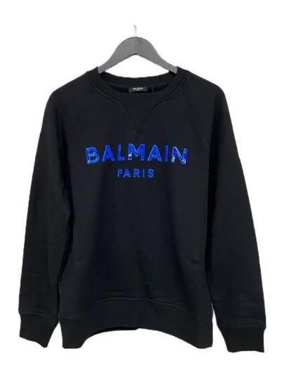 Logo Sweatshirt Blue Black - BALMAIN - BALAAN 2