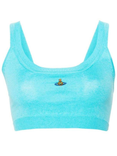 ORB Logo Knit Bra Blue - VIVIENNE WESTWOOD - BALAAN 2